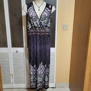 Mlle Gabrielle Ladies Multicolor Stretch Waist Maxi Dress